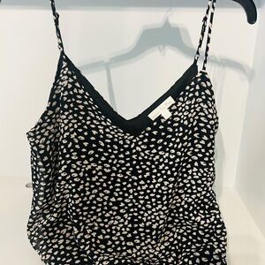 Black and White Spotted Women’s Top
